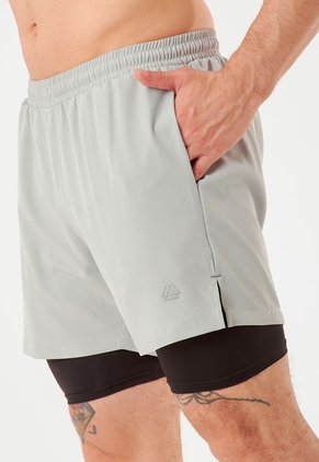 Pantaloneta Deportiva Gris Para Hombre