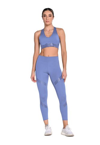 Leggins Estampado Silicona Azul En Poliéster Para Mujer Belife