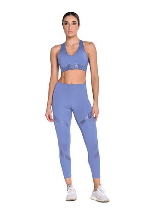 Leggins Estampado Silicona Azul En Poliéster Para Mujer