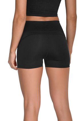 Ciclista Corto Negro En Poliéster Para Mujer