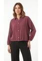 Camisa Vino Manga 3/4 Para Mujer de Belife