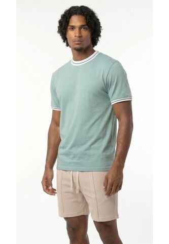 Camiseta Manga Corta Verde Para Hombre Belife