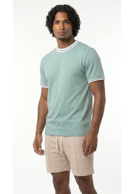 Camiseta Manga Corta Verde Para Hombre