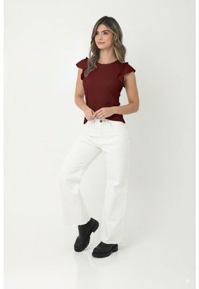 Blusa Roja Con Boleros Para Mujer