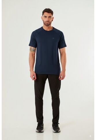 Camiseta Manga Corta Deportiva Azul Para Hombre Belife