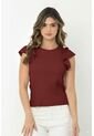 Blusa Roja Con Boleros Para Mujer de Belife