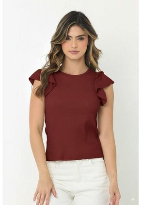 Blusa Roja Con Boleros Para Mujer