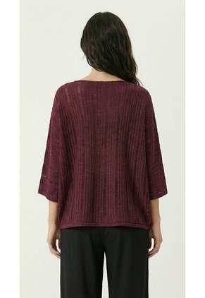 Blusa Vino Manga Larga Para Mujer