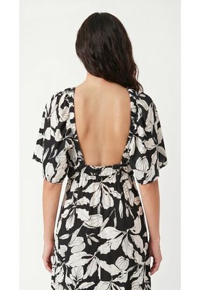 Vestido Largo Negro Con Boleros Para Mujer