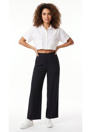 Pantalón Negro Bota Ancha Para Mujer