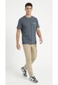Camiseta Manga Corta Azul Con Estampado Para Hombre de Belife