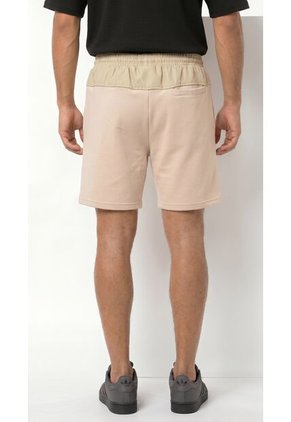 Bermuda Café Para Hombre Con Contraste En Pretina