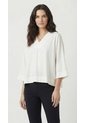 Blusa Ivory Manga 3/4 Para Mujer de Belife