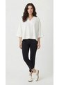 Blusa Ivory Manga 3/4 Para Mujer de Belife