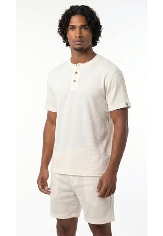 Camiseta Ivory Manga Corta Cuello Nerú Para Hombre Belife