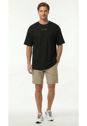 Camiseta Manga Corta Negra Oversize Para Hombre