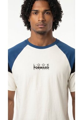 Camiseta Ivory Manga Ranglan Para Hombre
