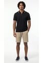 Camiseta Polo Negra Texturizada Para Hombre de Belife