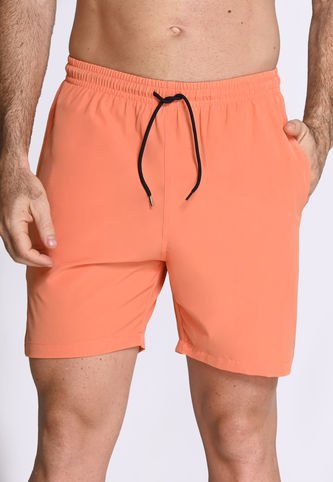 Pantaloneta Playera Con Malla Interna Naranja En Poliéster Para Hombre Belife