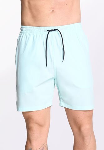 Pantaloneta Playera Con Malla Interna Azul En Poliéster Para Hombre Belife