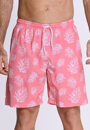 Pantaloneta Playera Con Malla Interna Naranja En Poliéster Para Hombre