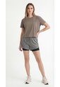 Short Deportivo Gris Con Ciclista Interno Para Mujer de Belife
