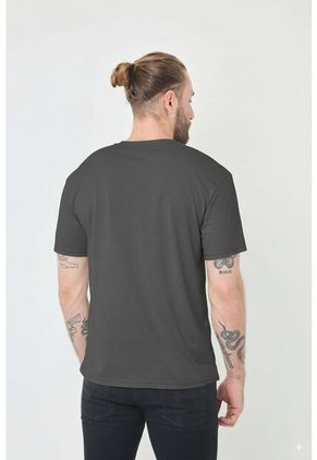 Camiseta Manga Corta Gris Para Hombre