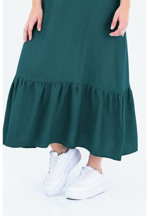 Vestido Largo Azul  Con Boleros Para Mujer