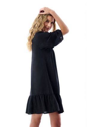 Vestido Corto Frente Resortado