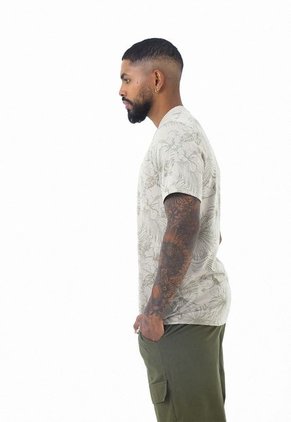 Camiseta Manga Corta Cafe Estampada Belife