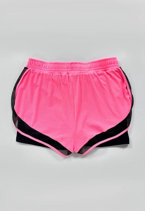 Short Deportivo Fucsia Neon Con Ciclista Interno Para Mujer Belife