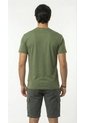Camiseta Verde Militar Manga Corta Para Hombre de Belife