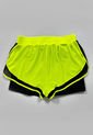 Short Deportivo Amarillo Neon Con Ciclista Interno Para Mujer Belife.-. de Belife