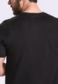 Camiseta Manga Corta Negra Para Hombre de Belife