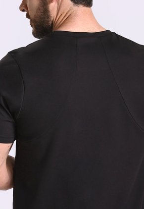 Camiseta Manga Corta Negra Para Hombre