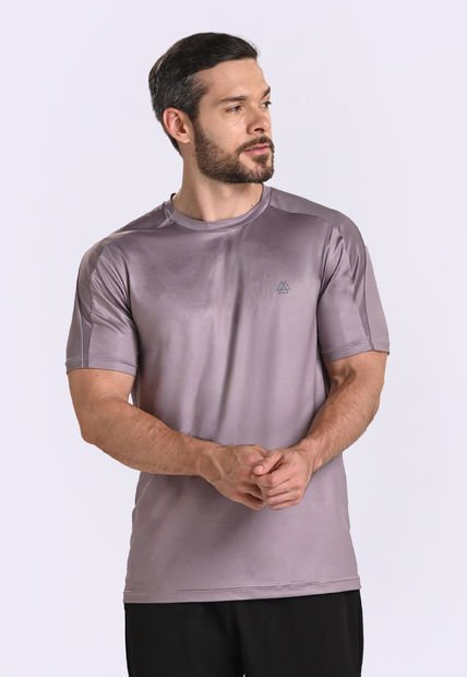 Camiseta Manga Corta Gris Para Hombre