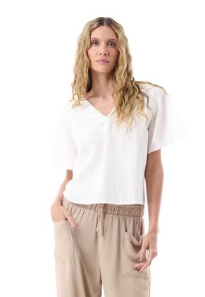 Blusa Manga Corta Para Mujer