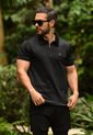 Camiseta Polo Negra Para Hombre de Belife