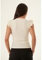 Camiseta Manga Sisa Ivory Para Mujer de Belife