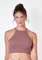 Crop Top En Rib Morado- de Belife
