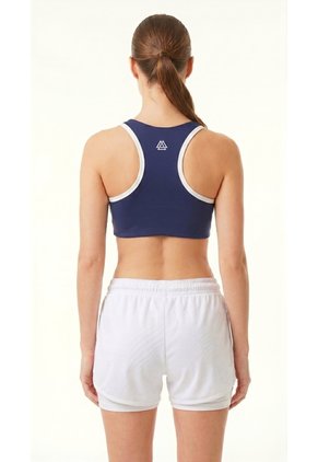 Top Deportivo Azul Con Contraste Ivory Para Mujer
