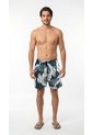 Bermuda De Playa Reversible Verde Estampada Para Hombre de Belife