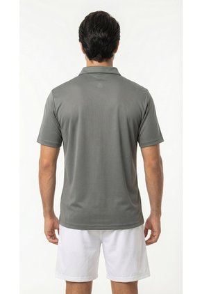 Camiseta Polo Deportiva Gris Oscuro Para Hombre