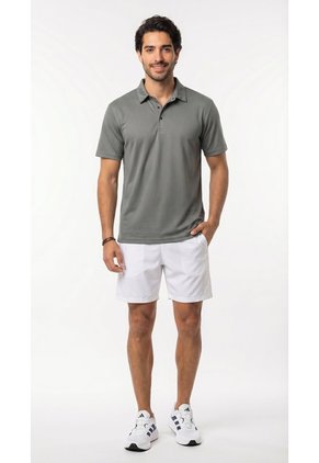 Camiseta Polo Deportiva Gris Oscuro Para Hombre