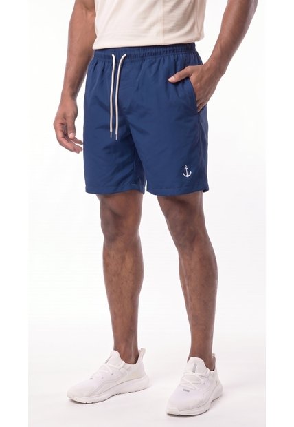 Pantaloneta De Baño Azul Para Hombre