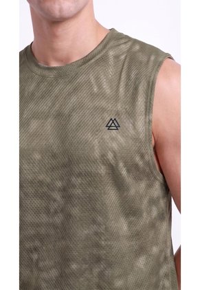 Camiseta Deportiva Verde Manga Sisa Para Hombre