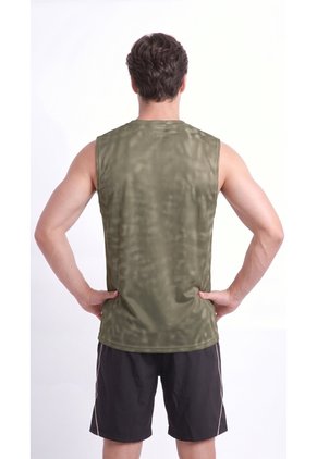 Camiseta Deportiva Verde Manga Sisa Para Hombre