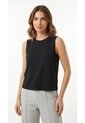 Blusa Negra Manga Sisa En Scuba Para Mujer de Belife