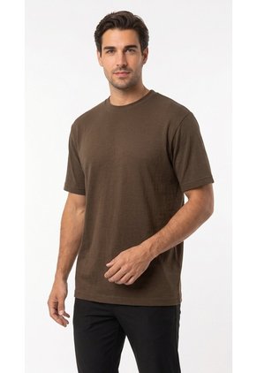 Camiseta Café Con Textura Para Hombre