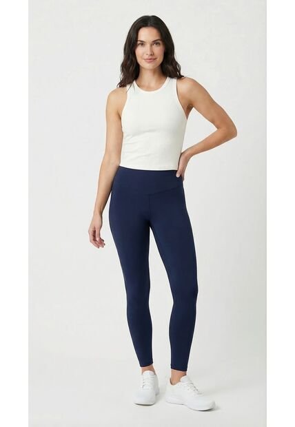 Leggings Azul Control Abdomen Para Mujer